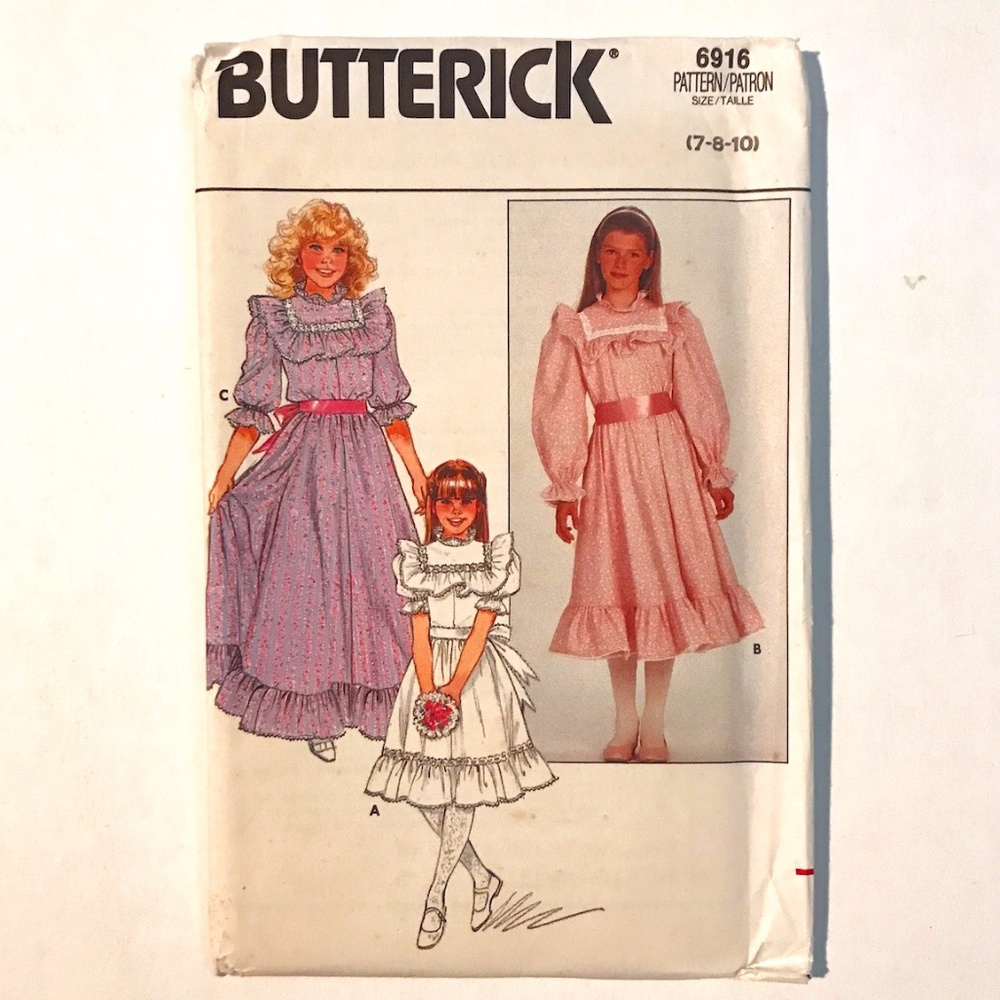 Clothing Pattern. Butterick 6916. NEW Condition. Girl & Teen Dress Desig…